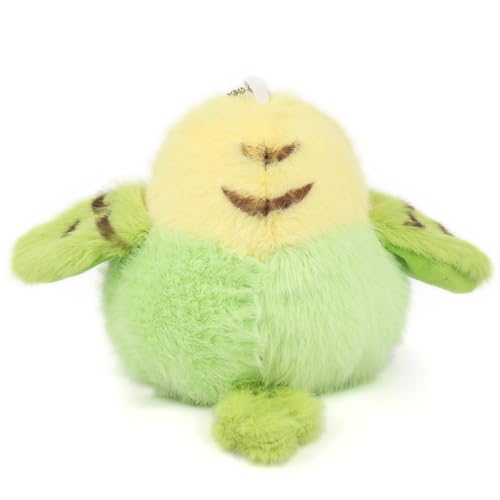 3.9 inches Parakeet Plush Toy Bird Stuffed Animal Plush Toy Holder Bag Pendant Party Christmas Birthday Valentine's Day Gifts Toys for Kids Girlfrends - color: Budgerigar