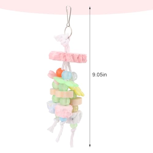 Hypeety Bird Calcium Teeth Grinding Stone Chew Treats Toy Beak Buffer Stone for Hamster Bird Parrot African Grey Parakeets Cockatiels Conures Amazons Small Animal Cage Hanging Bite - color: Calcium Stone