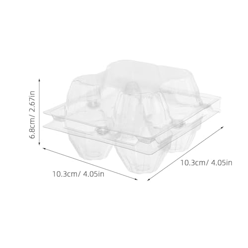 DOITOOL 30 Pcs Clear Egg Carrier Portable Egg Storage Box for 4 Eggs Transparent Tray Packaging Box for Refrigerator Cabinet Camping Picnic Travel