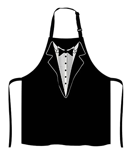 Funny BBQ Apron Grilling Present - Novelty Fathers Day Grilling Present - BBQ Tuxedo Waistcoat - Barbecue Grill Present For Men - color: Multi Lf271