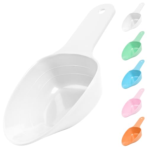 Dog Food Scoop-Melamine Pet Food Measuring Cup - 1 Cup 1/2 Cup 1/4 Cup Dog Cat Bird and Rabbit Food Feeding Scoop Dishwasher Safe - White - color: White