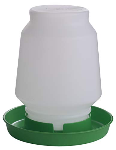 Little Giant® Screw-On Poultry Waterer Base | Heavy Duty Plastic Water Tray Base for Container | Chicken Waterer Screw On Base | 1 Gallon (Lime Green, Pack of 1) - color: Lime Green