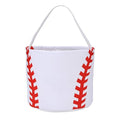 XinblueCo Baseball Basket Easter Baskets for Canvas Easter Egg Hunt Baskets - color: baseball basket1