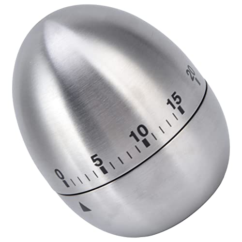 Egg Shaped Clear Scale Mechanical Kitchen Timer Reminder for Baking