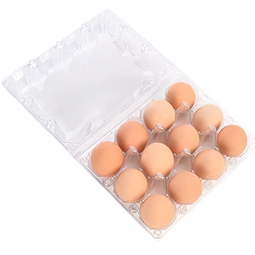 12 Packs Egg Cartons 4x3 Plastic Egg Carton Cheap Bulk 1 Dozen - size: Holds 12 eggs-12Pack