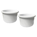 A&H Tool & Die Crock-Style White Plastic Bird Dish 16 oz (2 Pack) - color: White