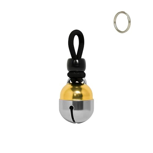 Handmade in USA, Extra Loud Collar Bell for Cats and Dogs, Premium Brass and Nickel Silver - size: Small