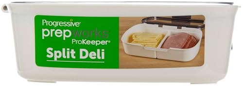 ProKeeper Split Deli Food Storage Container with Air-Tight Silicone Seal and Dry Erase Compatible Lid, 11.75 - color: Split Deli Keeper