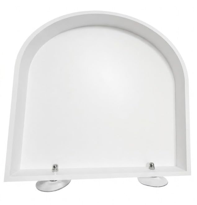CleanPerch™ Bird Food Waste Catcher Tray with Suction Cups. Half Stadium Shape That attaches to Windows. Reduces Scatter, Easy-Clean, and Low-Profile (White, 9" x 11.5" x 3.7) - color: White, size: 9" x 11.5" x 3.7"
