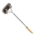 SUNRISE Fryer Brush with Long Handle (Stainless Steel, Double Brush) - color: Stainless Steel, size: Double Brush