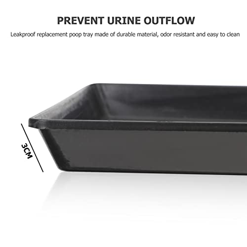 Ipetboom Dog Crate Tray Replacement 2 Pcs Dog Crate Pans Replacement Tray Plastic Bottom Kennel for Pet Cages s Kennels s Cat Rabbit Black Large - size: 44x29cm