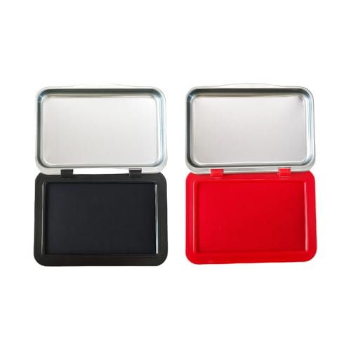 Egg Date Marking Stamp Ink Pad, 2.95 x 2.16 inches, for Fresh Eggs (RED&Black) - color: Red&black
