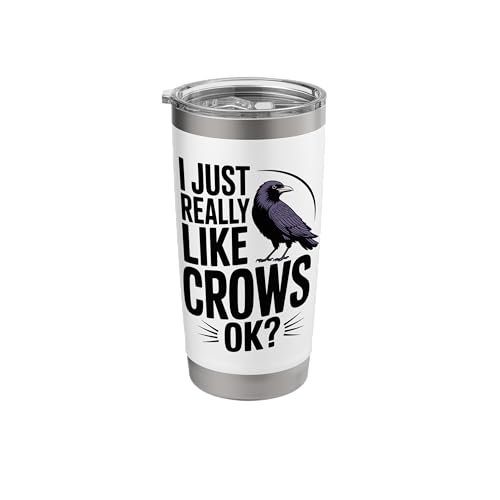 Black Raven Art Crow Nature for Women Men Stainless Steel Insulated Tumbler