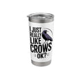Black Raven Art Crow Nature for Women Men Stainless Steel Insulated Tumbler