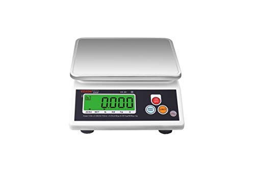 VisionTechShop VK-2D 0.1g Premium Food Kitchen Scale, Lb/Oz/Kg/g Switchable, Stainless Steel Plate Food Scale, Large LCD Display with Backlight, 12lb Max Capacity, 0.001lb Readability - size: VK-2D-12LB