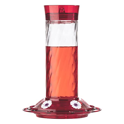 More Birds Bird Health Diamond Hummingbird Feeder, 30oz, Red