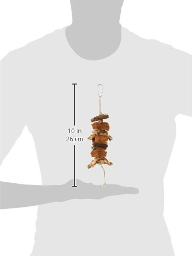 Prevue Hendryx Naturals Preen & Pacify Coco Rope Mini Bird Toy 62803 | Accessories for Parakeets, Conures, Cockatiels, Budgies, and Small to Medium Birds