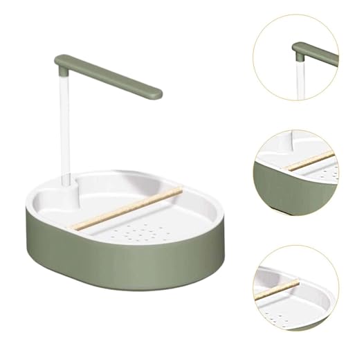 Gralara Automatic Bird Bathtub Bird Automatic Bath Shower Easy Setup Versatile with Parrot Perch Bath Tub for African Grey Parakeet