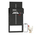 Automatic Chicken Coop Door with App Programmable, Solar/Battery/Grid Multi-Power Supply, Motion Sensor Anti-Pinch Safety System, Durable Weatherproof Aluminum Auto Door for Poultry - GRUBSFARM