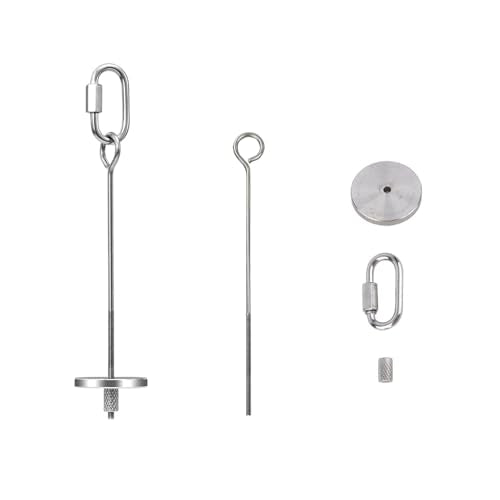 2pcs Hanging Bird Treat Skewer Parrot Fruit Feeder, 5.9 Inch Stainless Steel Bird Food Holder Parrot Fruit Food Skewer with Washer Nut Parakeet Treat Holder Feeder for Parrot Budgie Conure, LXLVOUEG - size: Screw-5.9inches-2P