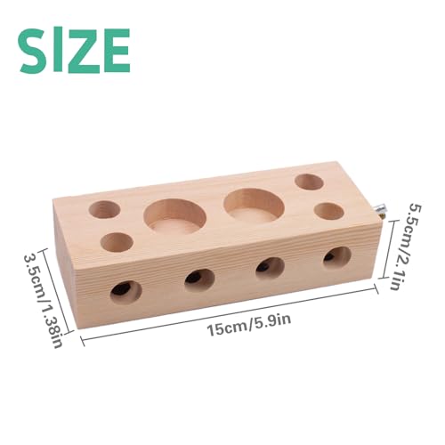 Bird Wooden Block Chewing Toy Parrot Chewing Toy Wood Toys Foraging Training for Small Animals Shredding Biting Wood Bird Cage Accessories Teething for Parakeets Cockatiels Conures Lovebird - size: M