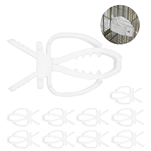 10Pcs Bird Food Holders Vegetables Fruit Clip Holders Plastic Parrot Cage Seed Feeder Food Holder for Pet Parrot Cage Accessories