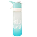 Misting Water Bottle, 2 in 1 22 OZ Large Capacity,Wide Mouth Leak Proof,Workout Water Bottle,Used for Mountaineering,Gym,Cycling,and Sports Activities (blue)