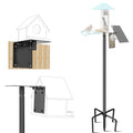 Ottsuls Bird Feeder Pole, 109 Inch Heavy Duty Bird House Pole Kit for Outdoors, with 5-Prong Base Feeding Station for Wild Birds Watching, Adjustable Feeder Stand (House Not Included) - size: 109 IN-1Pack