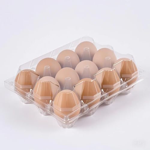 120pc 3*4 Clear Plastic Cheap Bulk Egg Cartons,12 Large Egg Carton | Cheapest 12 count Large Plastic Egg Cartons，Can Hold 2.5 oz of Eggs,Suitable For Farmers' Markets, Supermarkets, Kitchens. - size: 3x4 egg box (120 pieces)