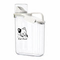 Pet Food Storage Container with Measuring Cup and Pour Spout - Airtight, Leakproof, Portable Pet Food Dispenser for Travel - 2.8L - color: CAT