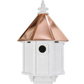 Handmade Copper Roof Bluebird House for Bluebirds & Songbirds, Made in USA (H8C) (5.5" x 5.5" Mount) - style: 5.5" x 5.5" Mount