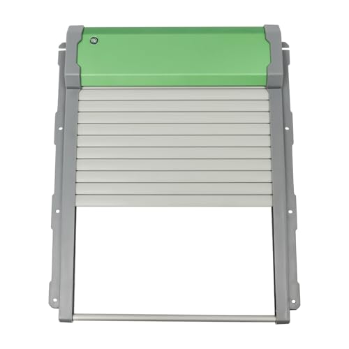 CNCEST Automatic Chicken Coop Door Solar Powered,Smart Anti-Pinch Aluminum Automatic Chicken Door with Timer and Light Sensor,Range 40M Remote Control Solar Chicken Coop Door,Waterproof