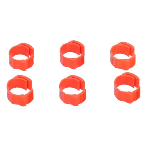 100Pcs Adjustable Numbered Poultry Leg Bands, Red PP Plastic Clip-On Foot Rings 001-100 for Chicken Duck Goose Breeding,0.71-0.83in