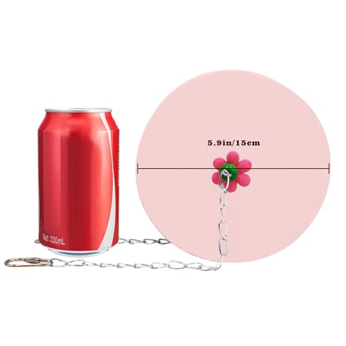 Bird Beak Grinding Stone – Large Blue Cylinder Parrot Chew Toy with Metal Hanging Chain – Cage Accessory for Macaws, African Greys, Cockatiels & Medium to Large Birds - color: pink