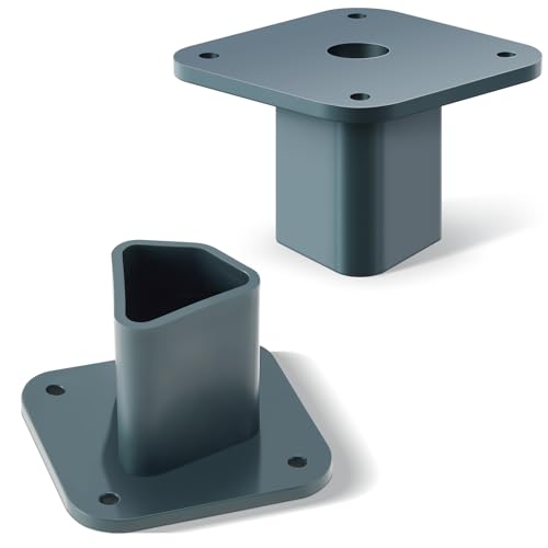 Nuanchu T Post Mounting Plate for Bird Houses Feeder,2 Pcs,Dark Green | Compatible with Most Standard Fence Post Pole,Mounting Plate for Bird Houses,Bird Feeder,Mailboxes, Mount Flange