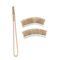 ibasenice 1set Bird Cage Cleaning Brush Steel and Copper Cage Supplies Extra Handle for Easy Cleaning of Bird Droppings Essential Tool - size: 24X3X2CM