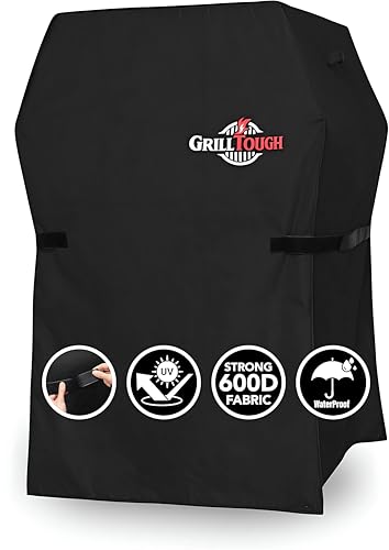 Heavy Duty BBQ Grill Cover for Outdoor Grill, 30 Inch, Black | Waterproof, Rip-Proof Fabric, Weather & UV Resistant, Fade Resistant, Adjustable Straps, Secure Fit for Outdoor Grills - color: Black, size: 30"L x 26"W x 43"H