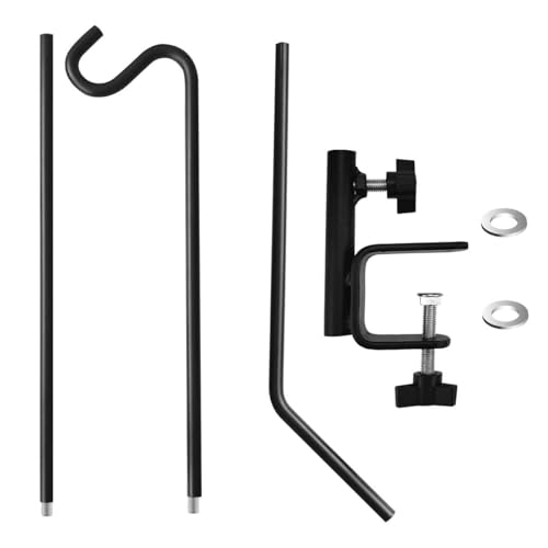 Heavy Duty Extensible Deck Hook - Adjustable for Hanging Bird Feeders, Plants, Wind Chimes, Lanterns - size: 43in Long Deck Hook-1 Pack