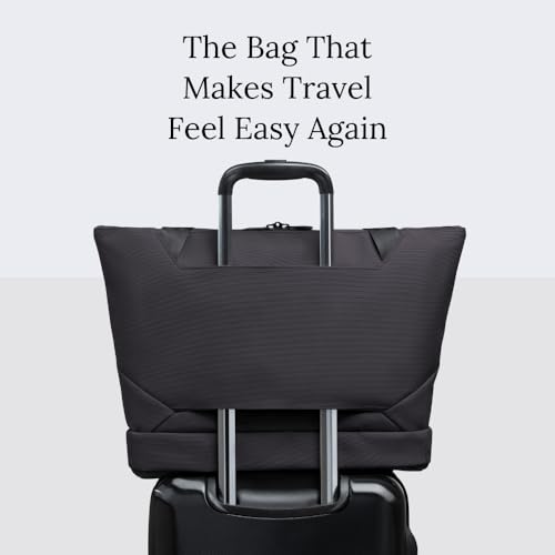 Knack Expandable Laptop Tote Midnight Black | Expands from 18L to 26L to organize whatever your day requires. - color: Midnight Black, style: Laptop Tote