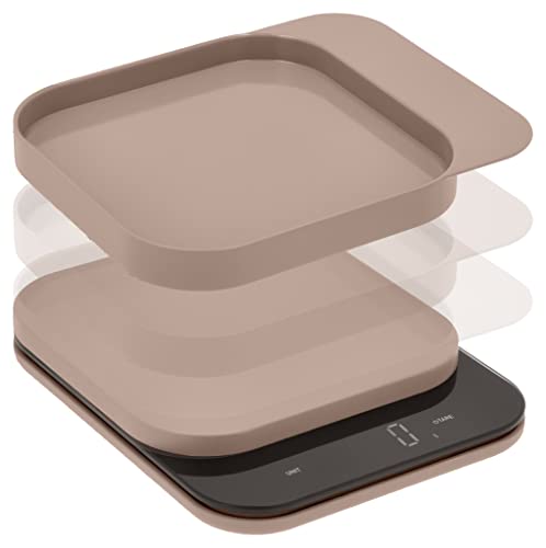Rosti Mensura Kitchen Scale Accurate Measurements Made Effortless - Experience Precision Cooking with Battery - Powered Convenience - Requires 3 AAA Batteries for Reliable Performance (Humus) - color: Humus, size: 16.5 x 20.3 x 3cm