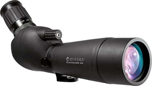 Barska Blackhawk ED 20-60x60 Spotting Scope with Tripod and Case, Extra-Low Dispersion Glass, Fully Multi-Coated, Waterproof and Fogproof - style: Angled