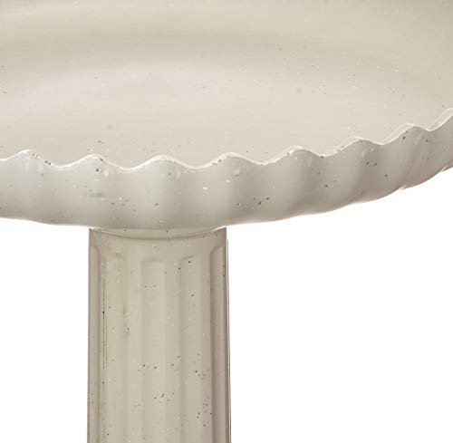 Farm Innovators HBC-120C Heated Birdbath with Pedestal, 120W, Gray | Scalloped design mimics concrete birdbaths in appearance; durable, stable and long-lasting