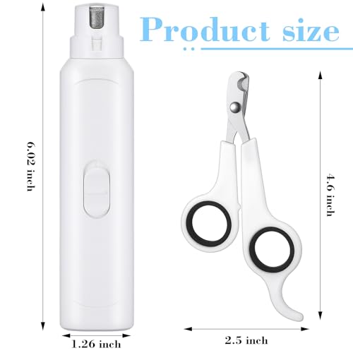 Lasnten 2 Pcs Bird Nail Grinder with Clipper Bird Nail Trimmer File Pet Grooming Tool for Parrot Budgerigars Parakeets Myna Conure Finches Lovebirds(White) - color: White