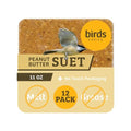 Birds Choice Peanut Butter No Melt Suet Cake | Rendered Beef Suet, Oats, Roasted Peanuts, Sunflower Oil, Corn | Premium Wild Bird Food for Year-Round Backyard Feeding | 11 oz (12-Pack) | Rendered Beef Suet with Oats, Roasted Peanuts, Sunflower Oil and Cor