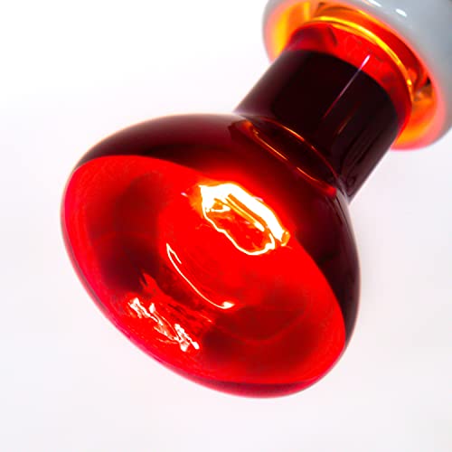 REPTI ZOO 75W Reptile Heat Lamp Bulb 2PCS Infrared Heat Emitter Red Heat Lamp for Reptile Amphibian, Infrared Basking Spot Light Bulb - style: Infrared Heat Emitter