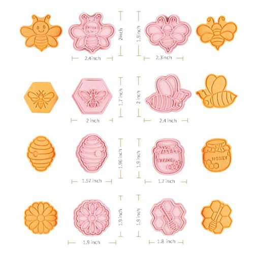 Cookie Cutters Stamps Biscuit Baking Tools Embossing Cookie Molds (Bees) - color: Bees