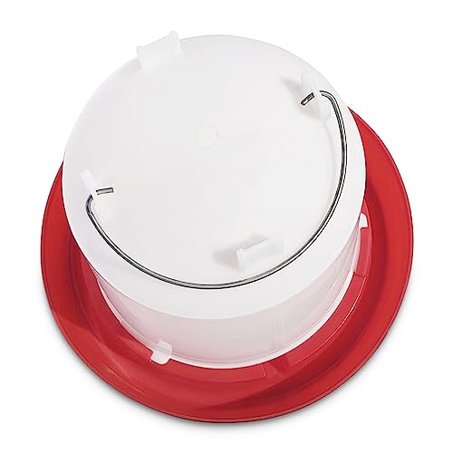 Chicken Waterer 1.5-Gallon Metal Handle Poultry Drinker | Large Capacity Poultry Waterer | for Chickens, Ducks, Baby Chicks, Chickens, Turkeys and More - size: 1.5 Gallon