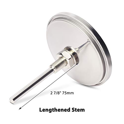 3 3/16 Inch BBQ Temperature Gauge for Smoker Wood Charcoal Pit | Large Face Grill Analog Thermometer, Easy-reading Smoker Temperature Gauge