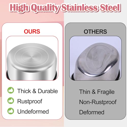 ToLanbbt 8 Pcs Stainless Steel Bird Food Bowls Bird Water Bowls with Clamp Holder, Parrot Feeding Dish Cups Parrot Cage Coop Feeders for Cockatiel Conure Budgie Parakeet Macaw Lovebird Small Animal, S - size: Small