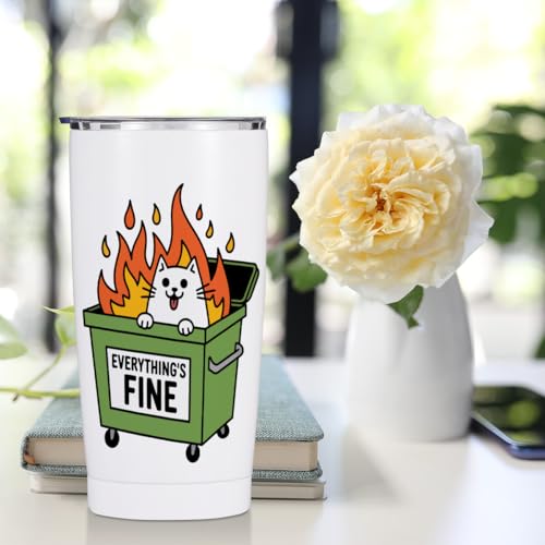 Birthday Gifts for Women Men 20 oz Tumbler, Funny Gifts for Coworkers Boss | Funny Office Gag Gift Stainless Steel Insulated Water Bottle, Inspirational Gift Insulated Travel Coffee Mugs (White) - color: Multi 1461